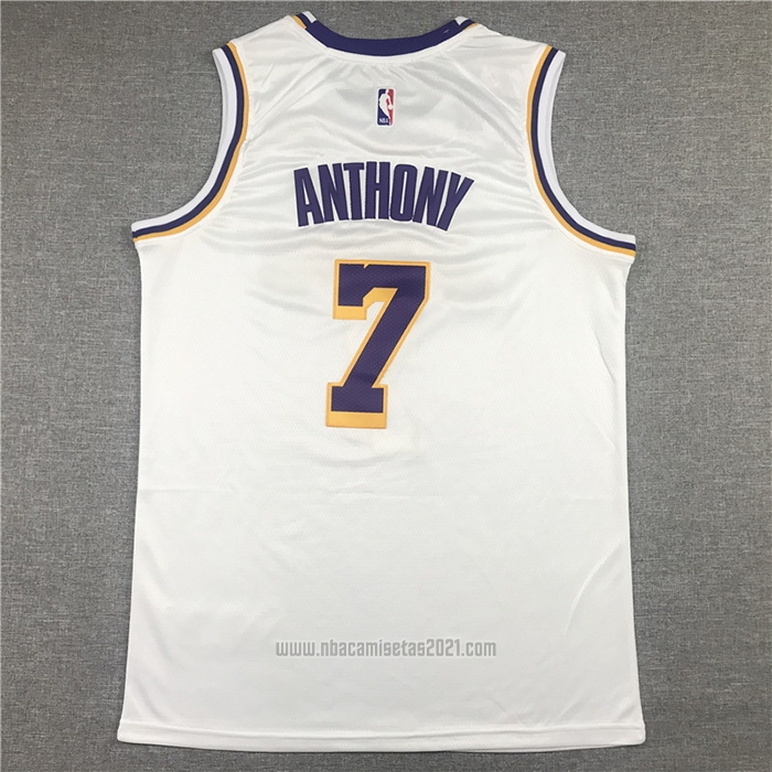 Camiseta Los Angeles Lakers Carmelo Anthony #7 Association 2021 Blanco